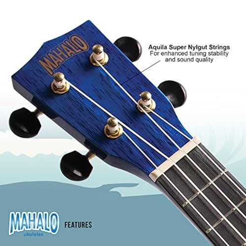 Mahalo MH2-TBU Hano Series Concert Ukulele, Transparent Blue - Les Beatles, Paul McCartney, John Lennon, RIngo Starr, George Harrison Mahalo MH2-TBU Hano Series Concert Ukulele, Transparent Blue – Image 7