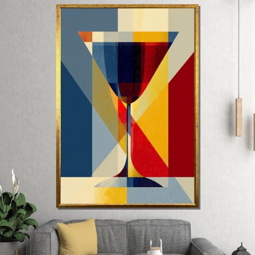 Tableau abstrait géométrique pour habiller un grand mur vide - 3