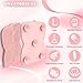 YalsFTY Silicone Makeup Brush Cleaner Pad with Suction Cup, 8 Textures, Stable, Makeup Brush Cleaning Mat (Pink)