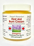 First Aid Burn Cream for 1st Degree Burns, Radiation Burns, Kitchen Burns, Sunburns, Chemical Burns, with Immediate Pain, and Itching Relief (4 Ounce)