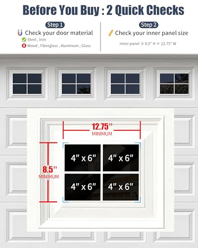 Decoración de cochera con 32 paneles magnéticos que simulan ventanas falsas 3