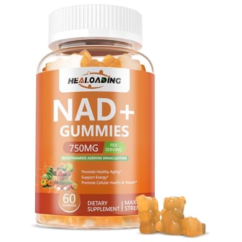 NAD+ Gummies Supplement Aging Defense- Max Absorption and Efficient Than Nicotinamide Riboside Boost Nad Plus Vitamin B3 D3 Sodium Zinc Support Cellular Health Stamina Energy and DNA Repair 60 Serving Cover