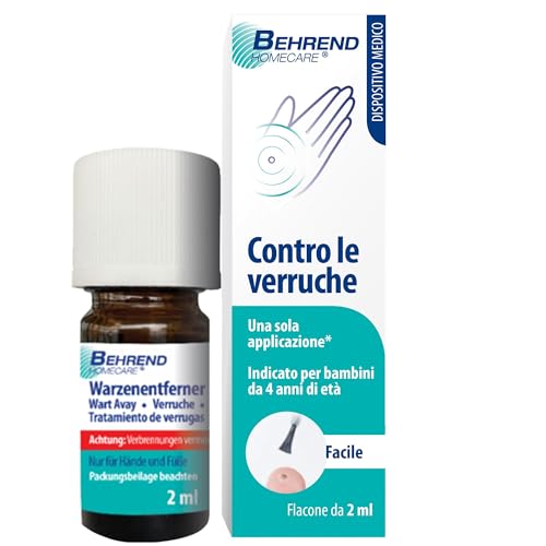 Behrend® trattamenti antidolore Anti verruca comune su mani e piedi - preciso, igienico & sicuro - dai 4 anni in sù - efficacia clinicamente confermata (2ml) - 8
