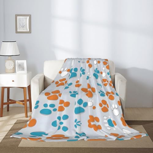 Couverture de qualité supérieure imprimé pattes, plaid chaud et durable