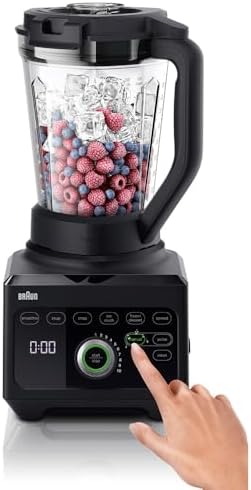 Bild 4 - Braun PowerBlend 9 JB9040BK Hochleistungs-Standmixer mit 1600 Watt Motor, 2 l Tritan-Behälter, 18 Programme, 10 Geschwindigkeiten, Schwarz