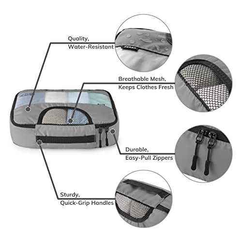 6 Set Of Various Colored Packing Cubes In 4 Sizes (Extra Large, Large, Medium, Small), Veken Packing Cubes For Travel Accessories Travel Essentials, Luggage Organizer Bags For Carry On Suitcases #TOP4