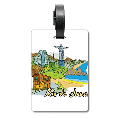 Étiquette valise voyage Brésil Rio de Janeiro d'identification bagage