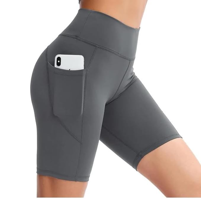 Women Spandex Yoga Biker Shorts with Pockets for Women, 3'' / 5'' / 8'' Workout Booty Shorts Pack of 1-image-12