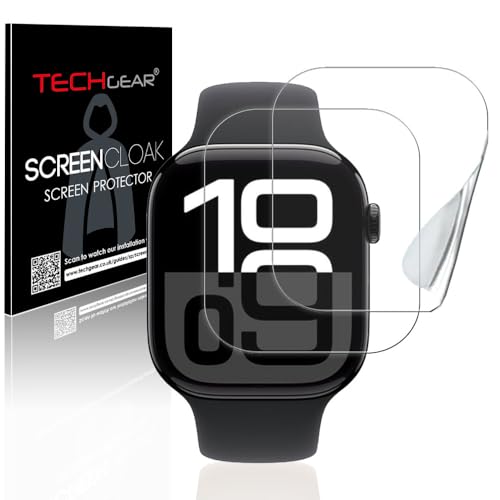 TECHGEAR 2 Pack Screen Protectors for Apple Watch Series 11 10 42mm [Screen Cloak Edition] [FULL Screen Coverage] [HD] [Reinforced] [Bubble Free] EPU Screen Protector
