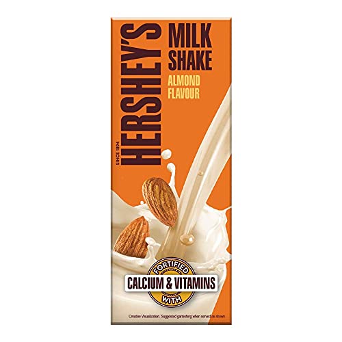 Image of HERSHEY's Almond Flavored Milkshake | Enriched With Calcium | Pack Of 6 (6 X 180Ml), Vegetarian