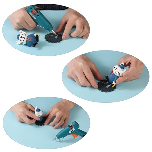 Mr. Pen Kit de pistola de cola quente - Pistola de cola com 10 bastões de cola, conjunto de mini pis