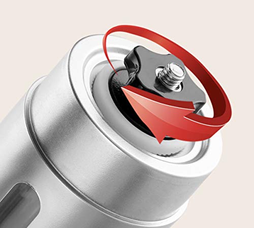 Libara Manuelle Kaffeemühle aus Edelstahl – Mini Kaffeemühle mit einstellbarer Einstellung – Bild 5