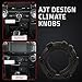 AJT DESIGN Climate Control Knobs for Toyota 4Runner 5th Gen (2010-2024) | Set of 3 Rugged Matte Black Car Ac Knobs | High-Strength ABS Plastic AC Knob Replacement | Easy Installation | Made in USA