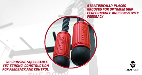 Beast Gear - Barbell and Dumbbell Bar Grips for Weightlifting & Muscle Building - Strength Training Equipment - Thumbnail 3
