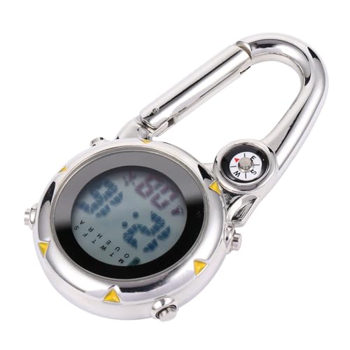 TOYANDONA Mesa Colgante de Gancho de montañismo Llavero de Reloj de Bolsillo Reloj mosquetón Reloj de Mochila Clip en el Reloj Material de la Correa: Acero Inoxidable Yellow