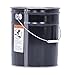 Vestil PAIL-STL-RI Steel Open Head Pail with Handle, 5 gallon Capacity, Black, Pack of 1