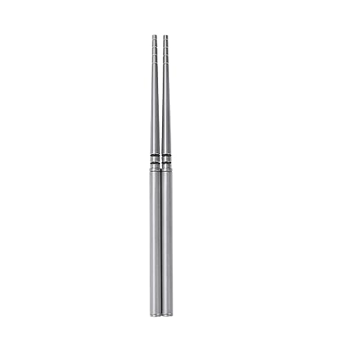 SILVERANT Titanium Chopsticks, Ultralight Utensil Titanium Collapsible Folding Travel Chopsticks