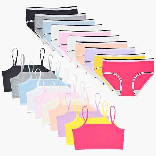 Starter Bras for Girls 8-10,Girl's Cotton Cami Crop Bra