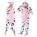 Spooktacular Creations Unisex Adult Pajama Plush Onesie One Piece Cow Animal Costume (X-Large)