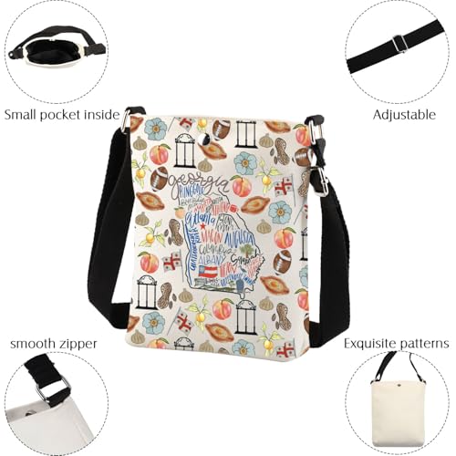 Georgia Crossbody Bag Georgia Souvenirs Gifts Georgia State Travel Gifts Georgia Vacation Gifts Georgia Pride Gift Handbag3