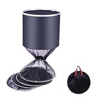 Fishing Setzkescher, Faltbar Setzkescher Gummiert 3m, Durchmesser 33 cm, Setzkescher Schwimmend, Setzkescher mit Tasche, Setzkescher Gummiert, Fischernetz Faltbar für Fisch, Garnelen