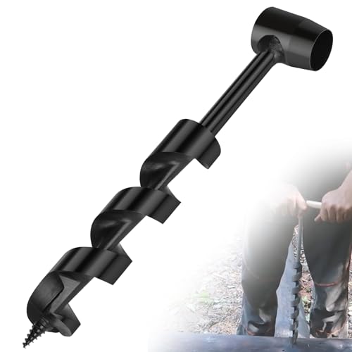 EFUTURETIME Taladro Manual para Bushcraft, φ30x230mm, Taladro Multifuncional para Bushcraft, Taladro Scotch Eye, Taladro Manual para Madera para Trabajos de Carpintería, Supervivencia al Aire Libre