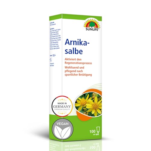 SUNLIFE Arnika Salbe mit Arnika-Extrakt & Vitamin E - Pflegende Sportsalbe für Muskelentspannung - Schnell Einziehend - für alle Hauttypen