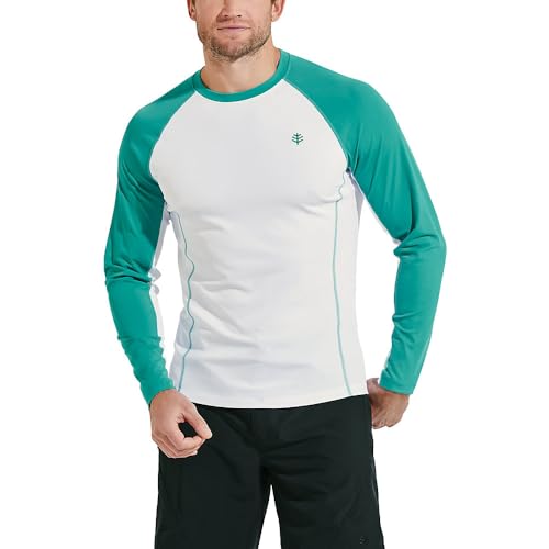 Coolibar UPF 50+ Men's Hightide Long Sleeve Swim Shirt - Sun Protective