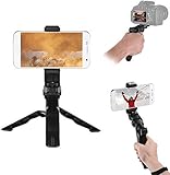 Phone Tripod, Andoer Camera stabilizer 1/4 Screw Handheld Mini Universal Smartphone Holder Tripod for iPhone Samsung Android Multi-Use Pistol Grip