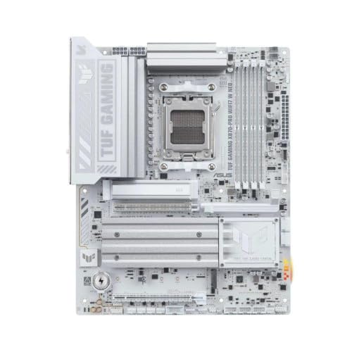 ASUS TUF Gaming X870-PRO WiFi7 Neo, ATX Motherboard, 16+2+1(80A) Power Stages, DDR5, PCIe 5.0, 4 M.2 Slots, WiFi 7, Realtek 5Gb, USB4-C 40 Gbps, Aura Sync, White