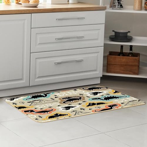 Alfombrillas de cocina para pasillo y cuarto de lavado con dinosaurios 7