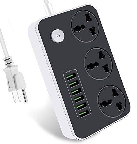 CARE CASE® Universal Sockets & 6 USB Port HUB of 3.4Amp Fast Charging Power Extension Integrated Plug Charger Multiple Device USB Port and Surge Protector Ports with Indicator, 3 Universal Sockets-picture-15