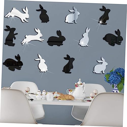 Set de 4 stickers espejo conejo para decoración de pared miniatura 5
