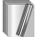 Silver Metallic Foil HTV Heat Transfer Vinyl for Tshirt and Apparel 12" X 10"(Pack of 5), Easy to Weed and Iron on, Guaranteed Size