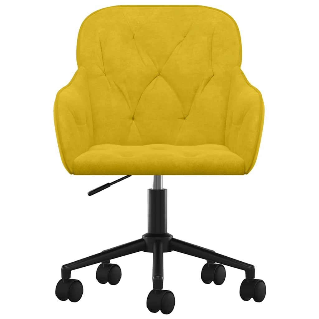 Solivagant Sedia da Ufficio Girevole Gialla in Velluto,Giallo,8.85,kg
