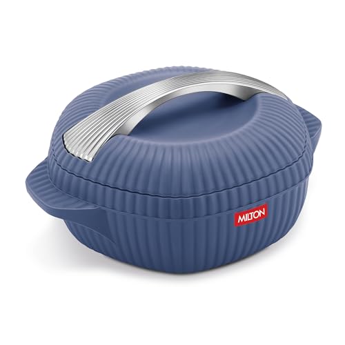 Image of MILTON Oyster 2000 PU Insulated Inner Stainless Steel Casserole, 1910 ml, Royal Blue, BPA Free, Food Grade, Hot and Cold, Easy to Carry, Easy to Store, Chapati, Roti, Curd Maker