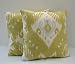 Toll2452 Lot de 2 housses de coussin Ikat - Vert