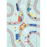 folia 69023 - Sammelmappe A3 HOTFOIL VEHICLES, Zeichenmappe aus FSC-Mix Papier mit Folienveredelung, Mappe aus stabilem Karton mit Gummiband