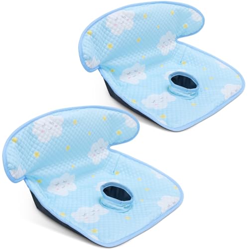 Image of COOLBEBE Car Seat Protector for Potty Training, 2 Pack Dry Waterproof Car Seat Liner Toilet Training for Baby Toddler, Piddle Pads Cover Car Seat Pad for Strollers & Carseat (Blue,2PC)