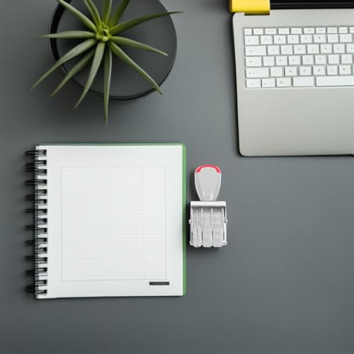 CALLARON English Date Stamp DIY Dates Function Self-Inking Roller with Plastic and Iron Construction Versatile Applications for Office and Crafting for Card Making and Scrapbooking - Image 5
