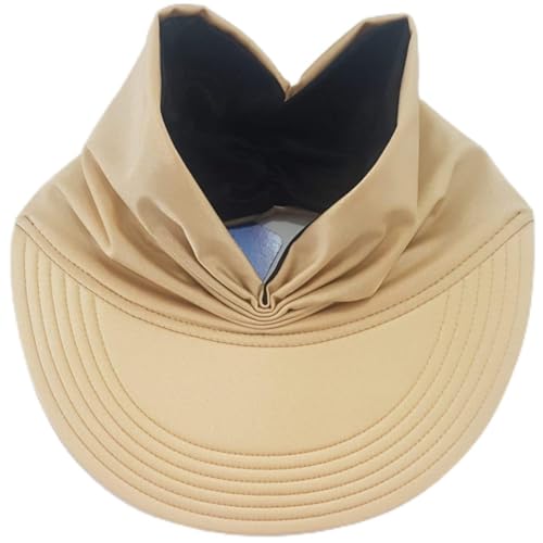 Viseira Turbante Com Proteção solar 50+ (Champanhe com Preto)