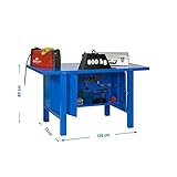  Banco de trabajo industrial con armario BT6 Simonwork Metalic Azul Simonrack 830x1200x730 mms - banco de trabajo resistente 800 Kgs de capacidad por estante