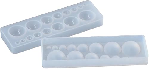 Miniatura 4 de 4 moldes de silicona redondos transparentes para cabujón, moldes de silicona de resina epoxi para hacer aretes, joyas, manualidades