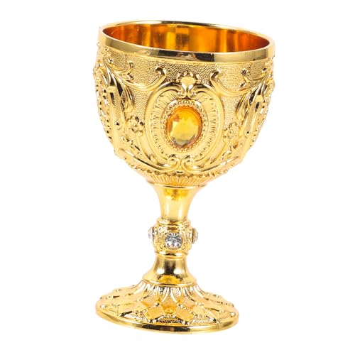 TOYANDONA Copa de Licor Metálica Vintage Reutilizable Diseño Retro Europeo para Whisky Cócteles y Té Resistente y Elegante para Hogar y Bar