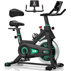 Neu Heimtrainer Fahrrad, DMASUN Hometrainer Fahrrad, Extra Bequemer Sitz & Sitzbezug, Verstellbarer Widerstand, Großer Tablet-Halter, Leises Stabiles Fitnessbike für Zuhause, Bis 160kg Belastbar