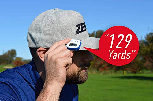 Golf Buddy Voice 2 Golf Rangefinder Talking Golf GPS Devices for Hat, Golf Distance Range Finder for Golfers, 14 Hours Battery Life, Water Resistant, Golf Accessories for Men and Women, White/Blue - Thumbnail 5
