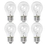 Sterl Lighting - 15 Watt A15 Ceiling Fan Light Bulbs, E26 Medium Base, Incandescent Decorative / Appliance for Oven, Refrigerator & Stove 3.34Inch 120V 90Lm 2700K Warm White Crystal Clear - 6 Pack