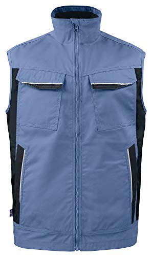 Gilet de service bleu ciel 4XL avec finitions robustes 645706-53-4