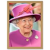 Artery8 Queen Elizabeth II England Photo Rouse Portrait Artwork Framed A3 Wall Art Print reina Inglaterra Fotografía Retrato pared