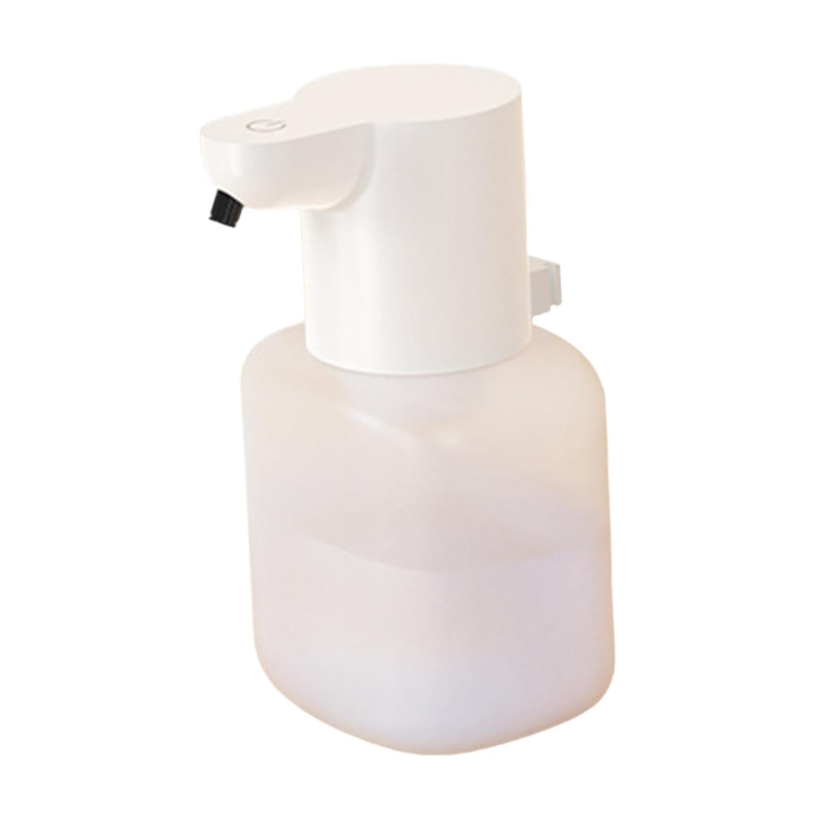 Dispensador Automático de Jabón con Inteligente Dosificador de Jabón Líquido Dispensador Sin Contacto Recargable Depósito 550ml Función Antigot, Líquido Blanco, Individual